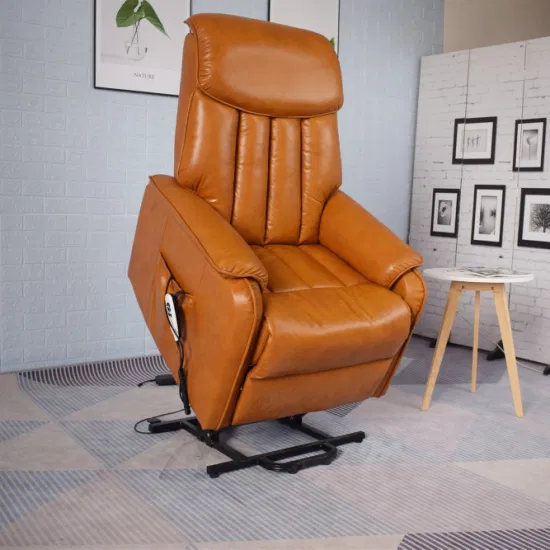 Jky Furniture 良質なレザー製 1 人掛け電動リフトリクライニングチェア マッサージ機能付き リビングルーム用