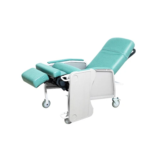 病室用の車輪付きモバイル医療病院グレードリクライニングチェア瀉血椅子